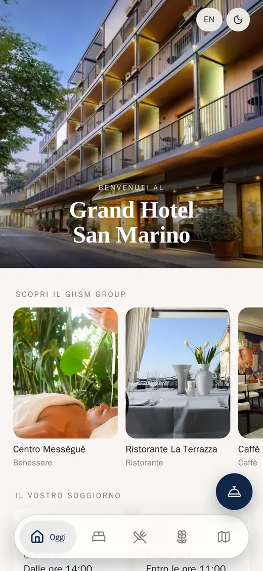 App ospiti Grand Hotel San Marino: home